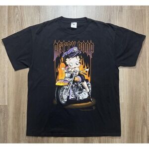 Vintage 2000 Betty Boop Biker T Shirt‎ Size L